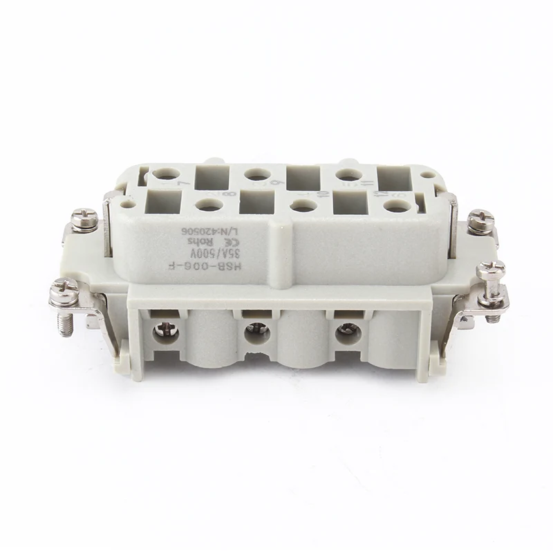 35A 6 Pin Txertatu Heavy Duty Konektorea